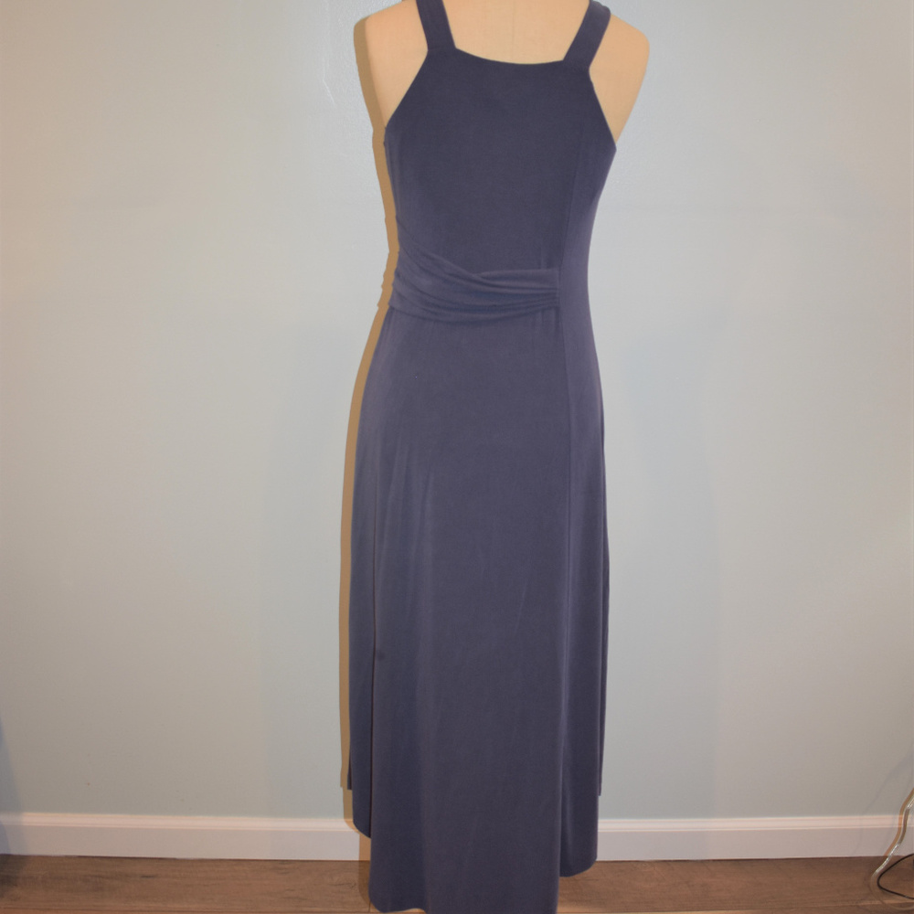 Maeve Anthropologie Blue Azores Halter Maxi Dress View 3